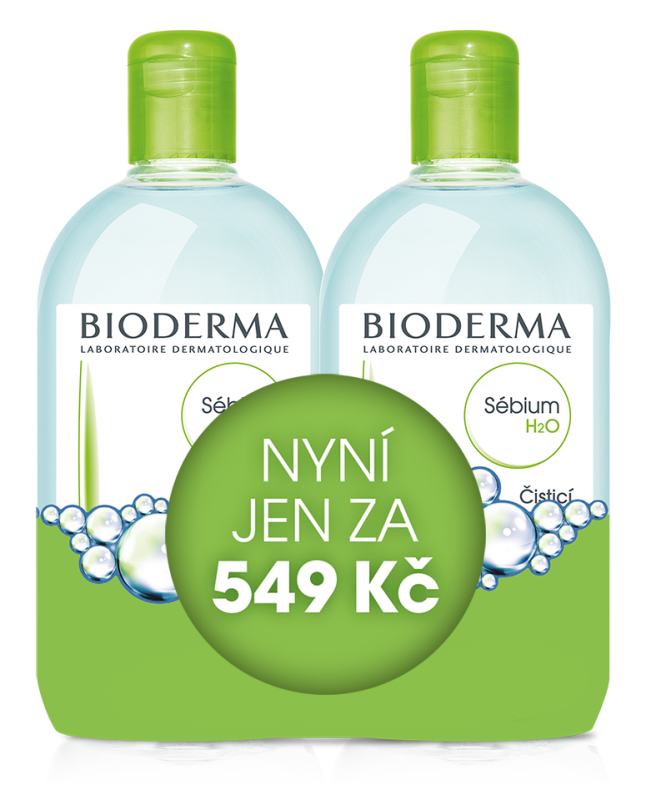 Bioderma SÉBIUM H2O micelární voda 500ml 1+1 VÝHODNÁ CENA